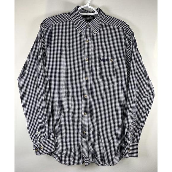 Ariat Other - Ariat Relentless Men’s Large Button Down Collar Shirt Blue Plaid Long Sleeve